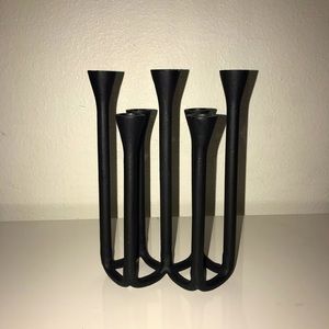 black metal candle stick holder